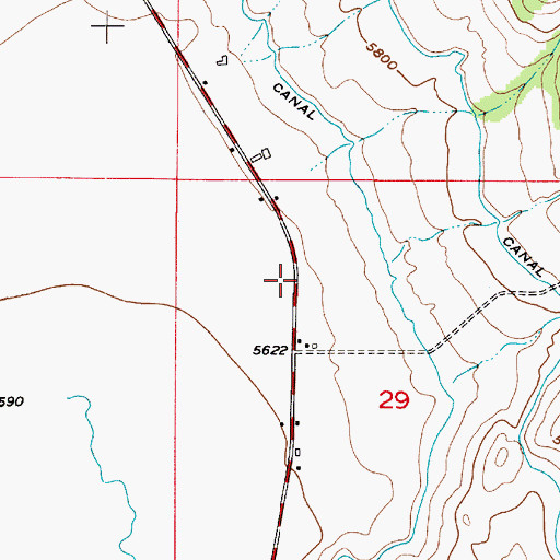 Topographic Map of Wasatch Canal, UT