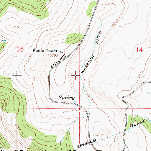 Topographic Map of Wasatch Ditch, UT