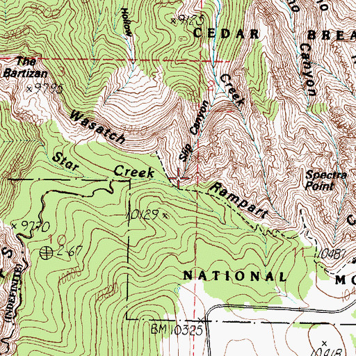 Topographic Map of Wasatch Rampart, UT