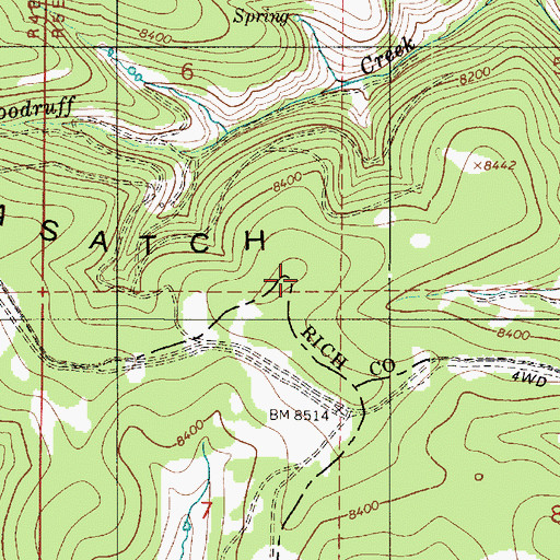 Topographic Map of Wasatch Ridge, UT