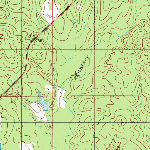 Topographic Map of Butler County State Wildlife Management Area, AL