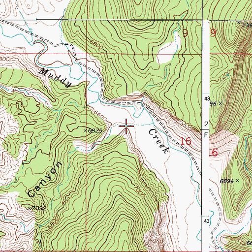 Topographic Map of Wash Rock Canyon, UT