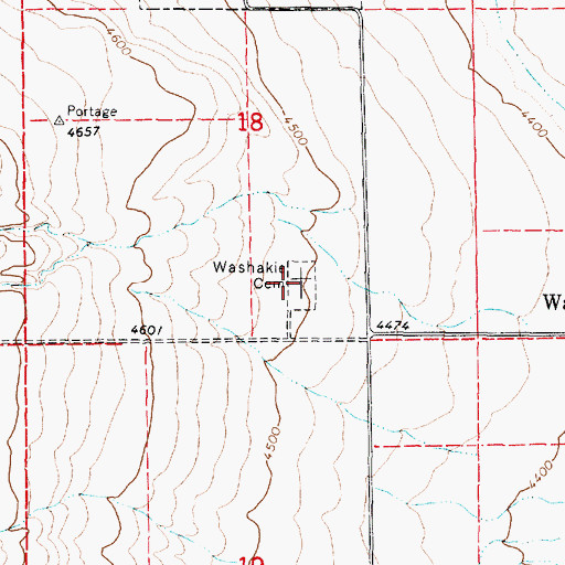 Topographic Map of Northwestern Shoshoni Tribal Cemetery, UT