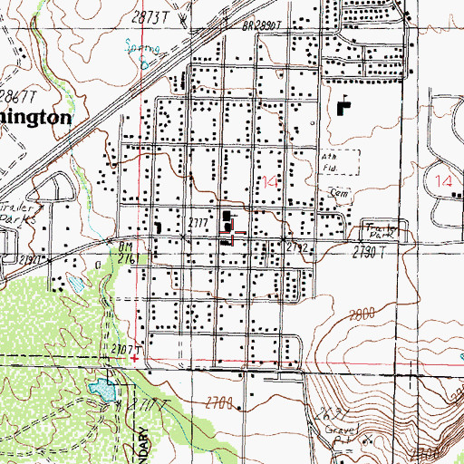 Topographic Map of Washington, UT
