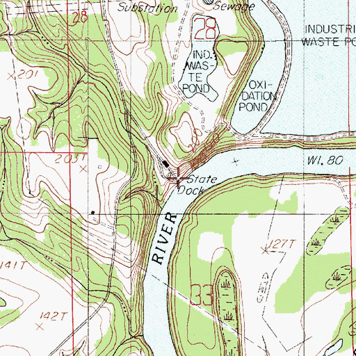 Topographic Map of Alabama State Docks Facility, AL