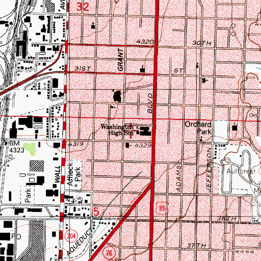 Topographic Map of Odyssey Elementary School, UT