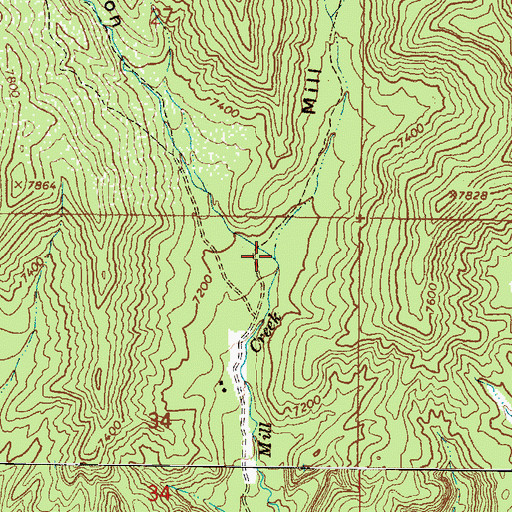 Topographic Map of Water Canyon, UT