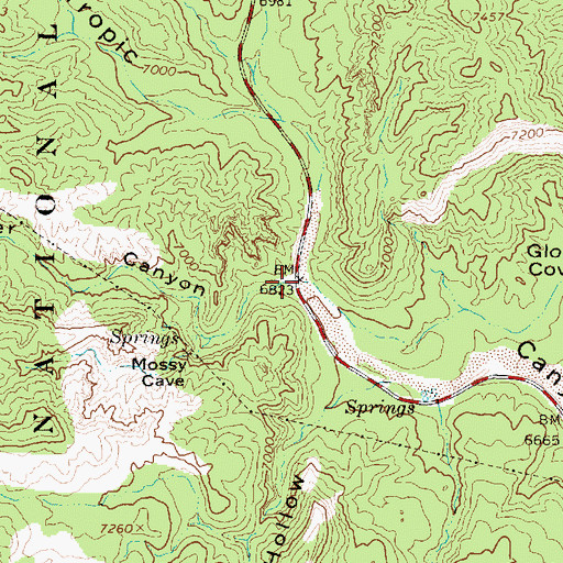 Topographic Map of Water Canyon, UT