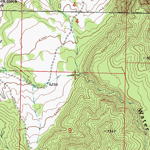 Topographic Map of Water Canyon, UT