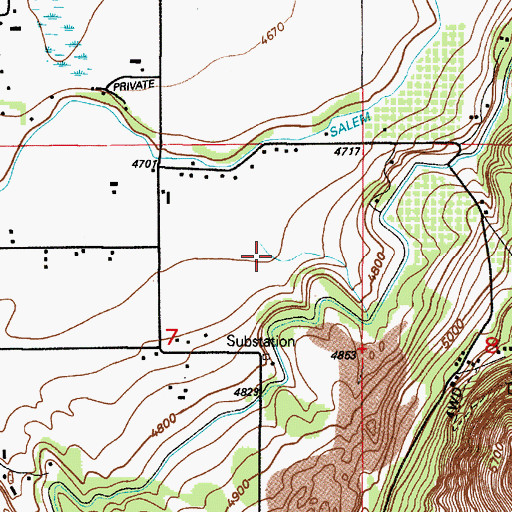 Topographic Map of Water Canyon, UT