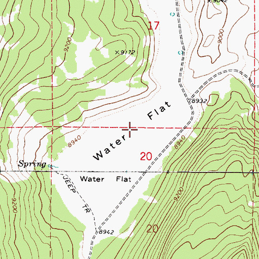 Topographic Map of Water Flat, UT