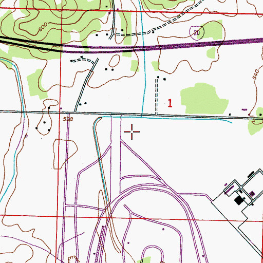 Topographic Map of Alabama International Motorsports Hall of Fame Museum, AL