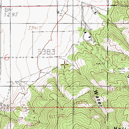 Topographic Map of Water Hollow, UT
