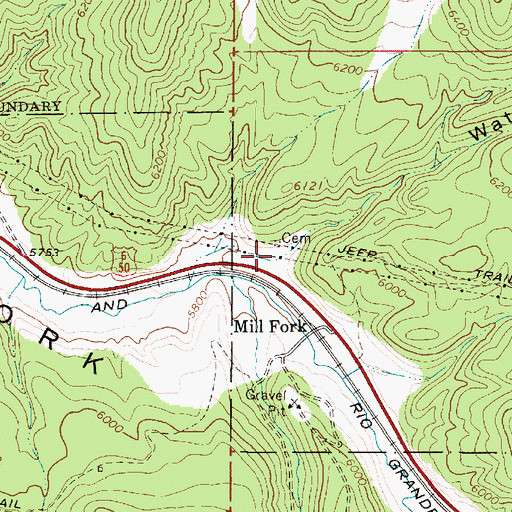 Topographic Map of Water Hollow, UT