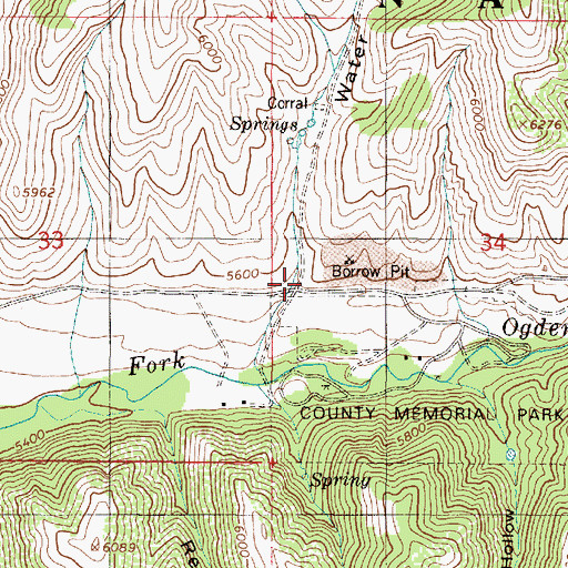 Topographic Map of Water Hollow, UT