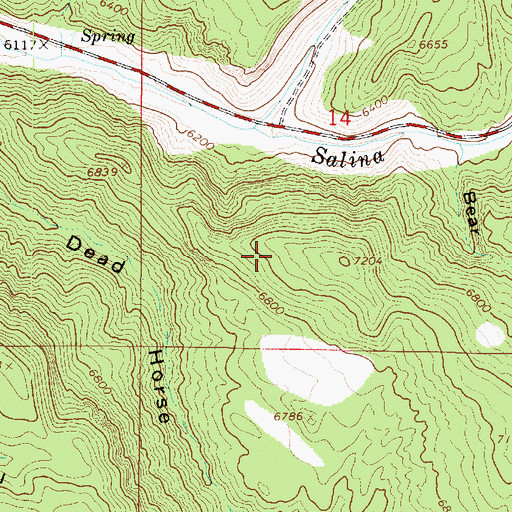 Topographic Map of Water Hollow, UT