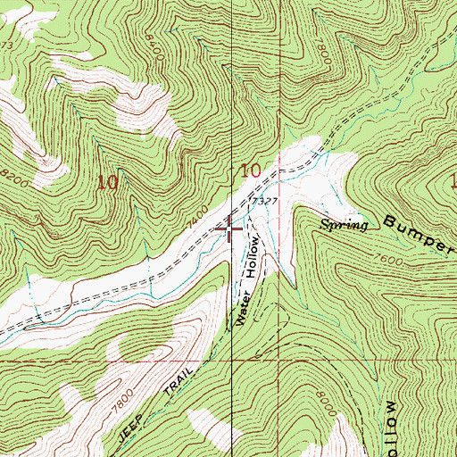 Topographic Map of Water Hollow, UT