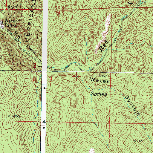 Topographic Map of Water System Canyon, UT