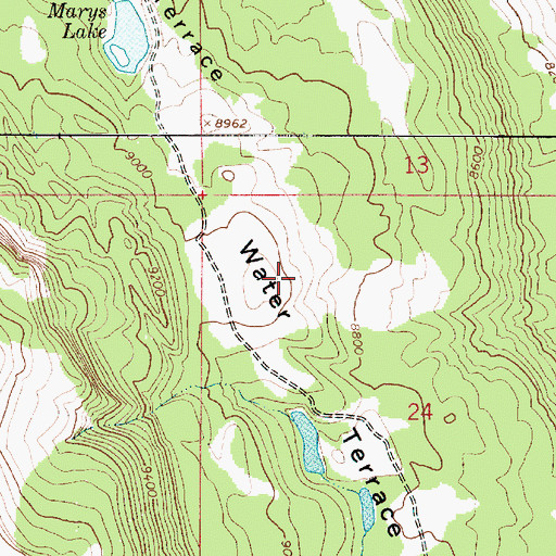 Topographic Map of Water Terrace, UT