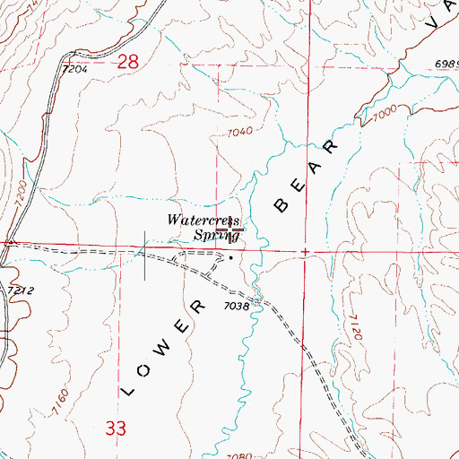 Topographic Map of Watercress Spring, UT