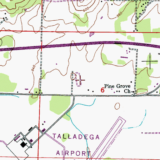 Topographic Map of Alabama Short Track Raceway, AL