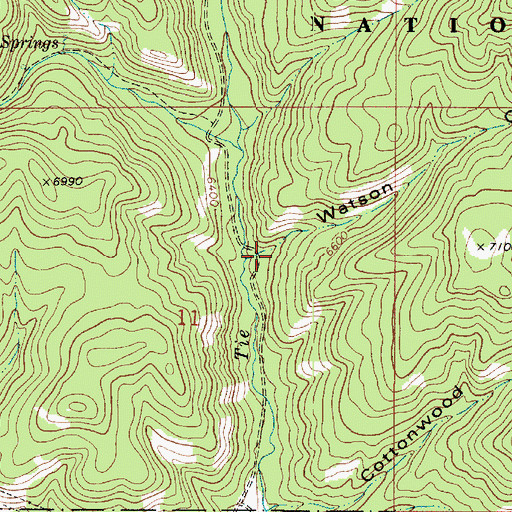Topographic Map of Watson Canyon, UT
