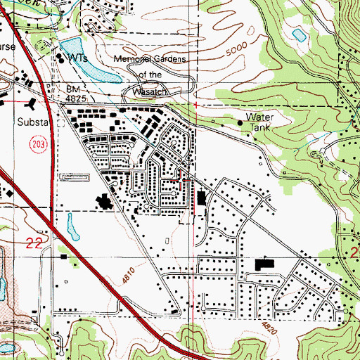 Topographic Map of Weber Aqueduct, UT