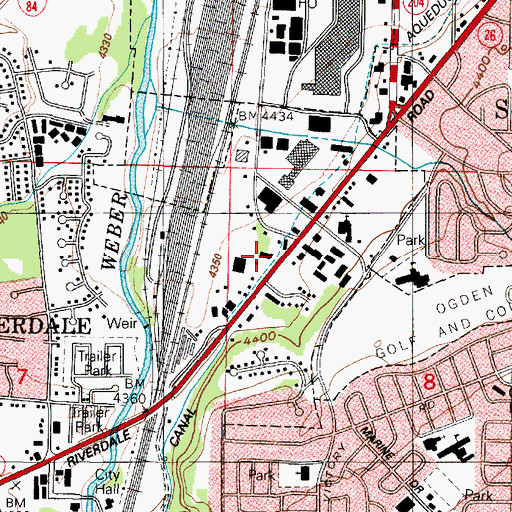 Topographic Map of Weber Canal, UT