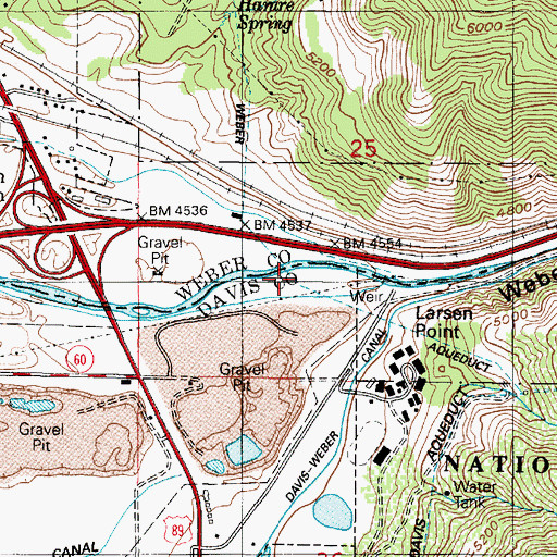 Topographic Map of Weber Canyon, UT