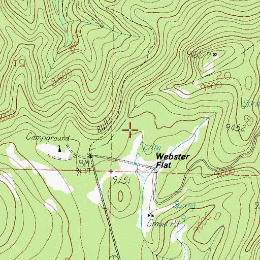 Topographic Map of Webster Flat, UT
