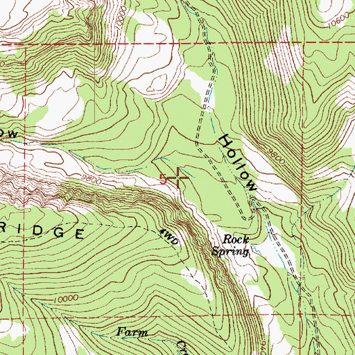 Topographic Map of Wedge Hollow, UT