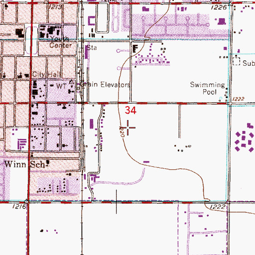 Topographic Map of Folley Park, AZ