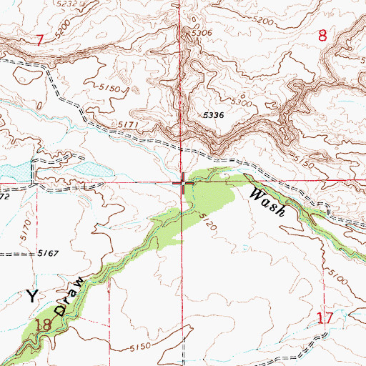 Topographic Map of Wells Draw, UT