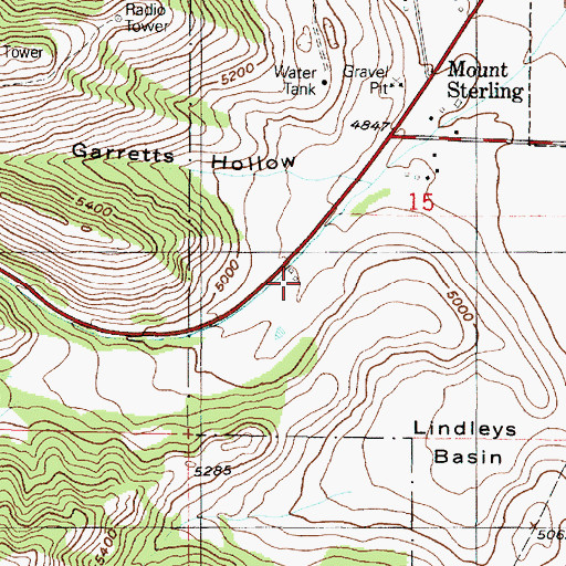Topographic Map of Wellsville Canyon, UT