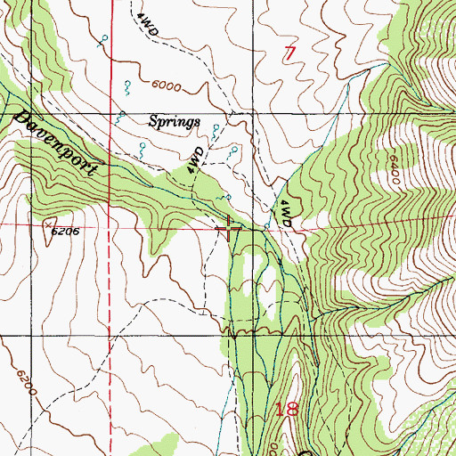 Topographic Map of Wellsville Creek, UT