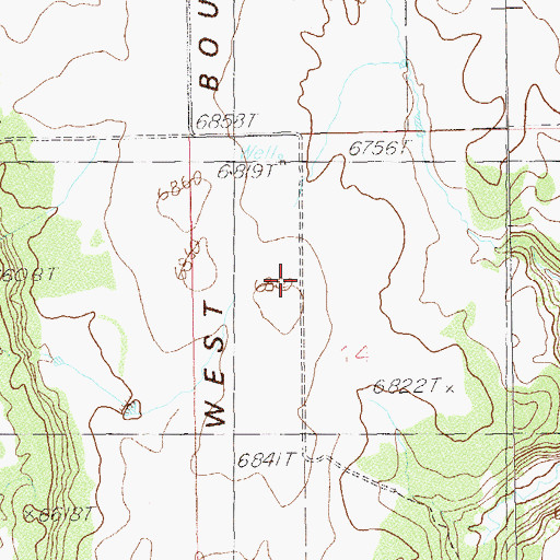 Topographic Map of West Boulder Point, UT