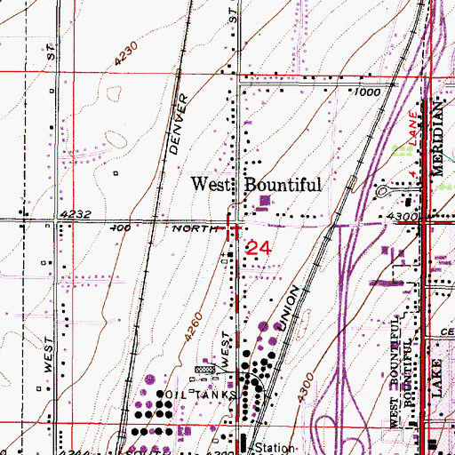 Topographic Map of West Bountiful, UT
