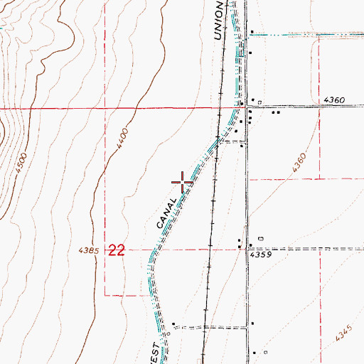Topographic Map of West Canal, UT