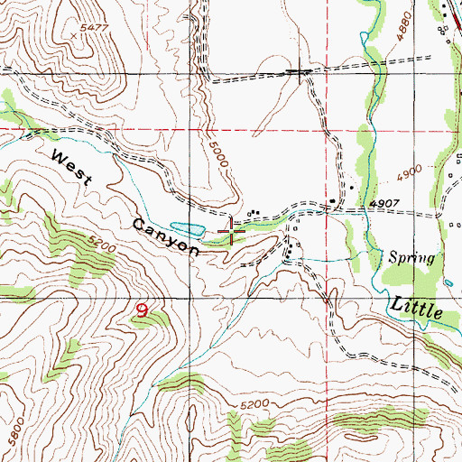 Topographic Map of West Canyon, UT