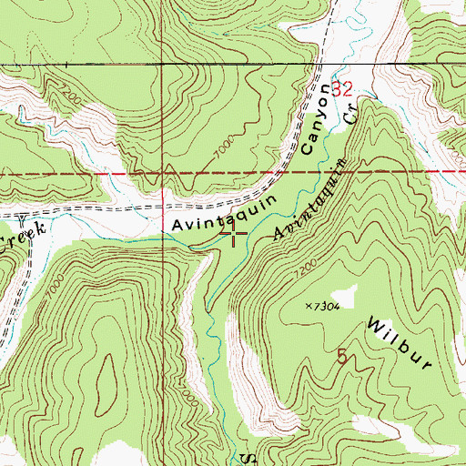Topographic Map of West Fork Avintaquin Creek, UT