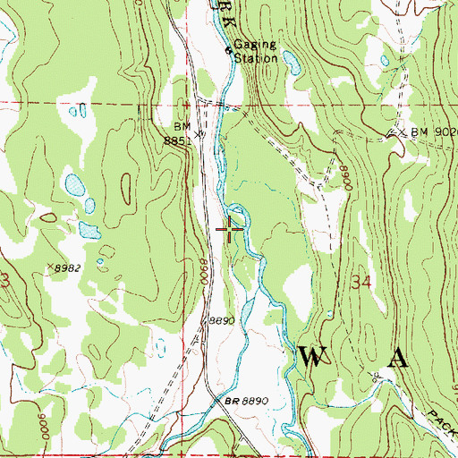 Topographic Map of West Fork Blacks Fork, UT