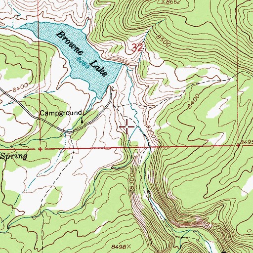 Topographic Map of West Fork Carter Creek, UT