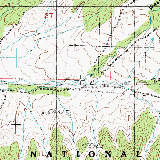 Topographic Map of West Fork Eightmile Creek, UT