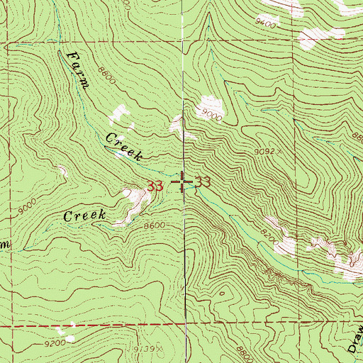 Topographic Map of West Fork Farm Creek, UT