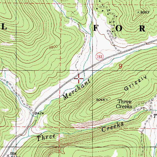 Topographic Map of West Fork Merchant Creek, UT