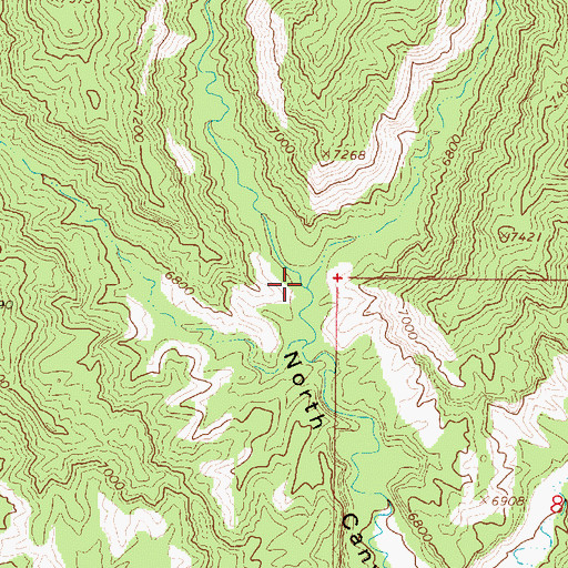 Topographic Map of West Fork North Canyon, UT