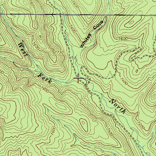 Topographic Map of West Fork North Creek, UT