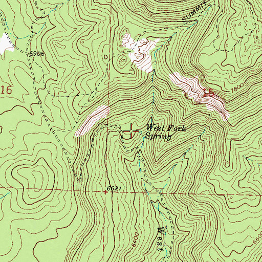 Topographic Map of West Fork Spring, UT