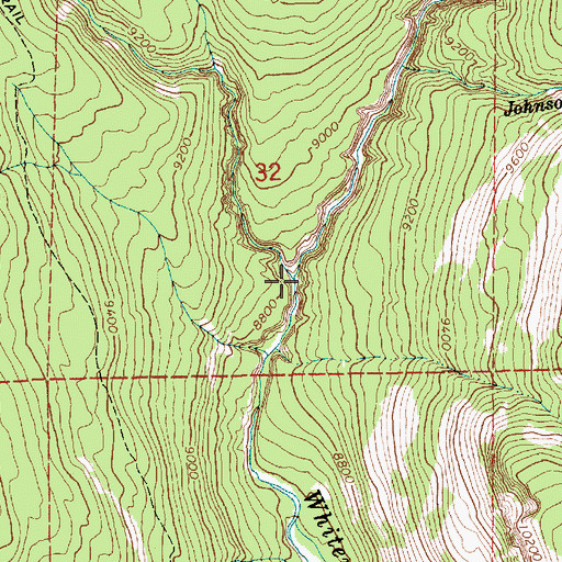 Topographic Map of West Fork Whiterocks River, UT