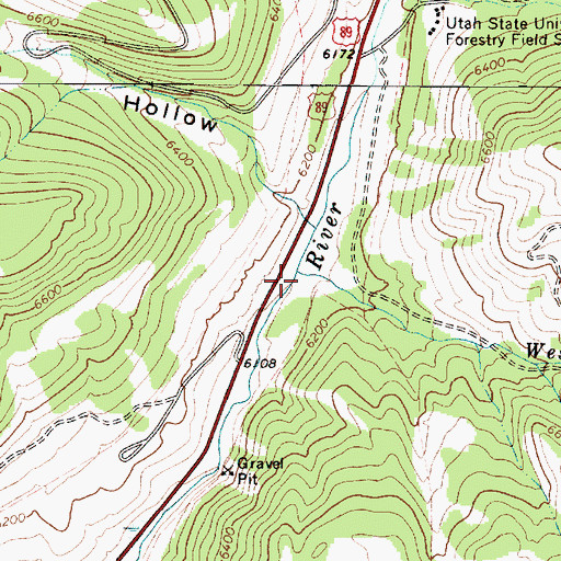 Topographic Map of West Hodges Creek, UT